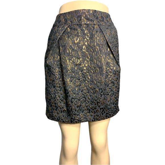 Gorgeous Michael KORS Gold and Black Luxury Skirt Size 6 - Picture 10 of 15